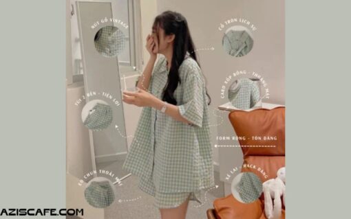 Sét bộ Pyjama Kẻ Phong Cách Hàn Quốc Siêu Hot