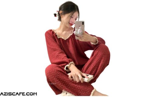 Đồ bộ pyjama nữ tay dài quần dài dễ thương